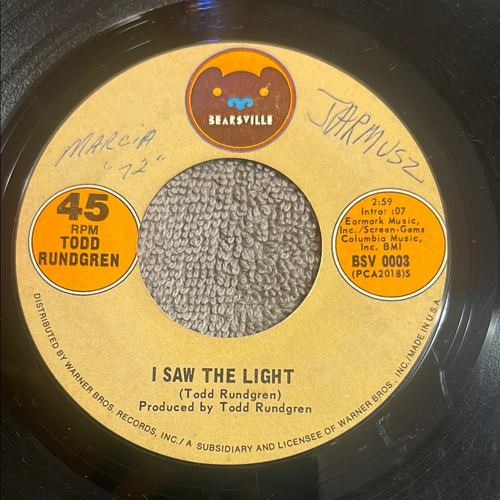 Todd Rundgren 45 RPM vintage Vinyl Record - Picture 4 of 4